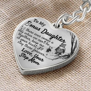 Bonus Daughter Heart Keychain - Love You This Much